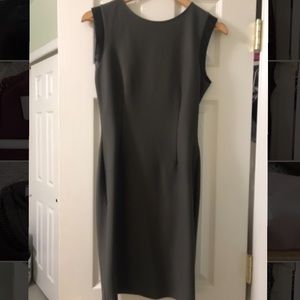 Bar III Hunter Green Leather Drop Shoulder Dress